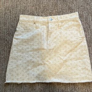 Madewell Embroidered Mini Denim Skirt